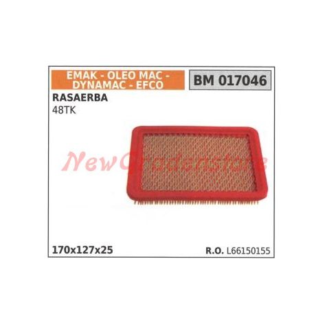 Filtro de aire EMAK Oleomac Efco cortacésped 48TK L66150155