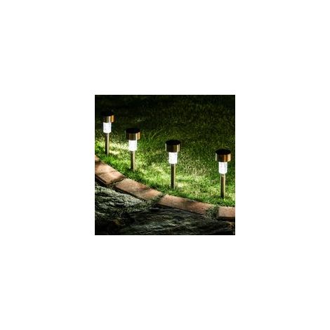 Wasserdichte Solarlaterne, Außenbeleuchtung, dekorative Leuchte für Garten, Rasen, Einfahrt oder Hof (weißes Licht) – 4er-Pack – Crezuo