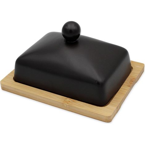 Mantequera de cerámica con base de bambú Brunbeste BB-4502 (1/4)