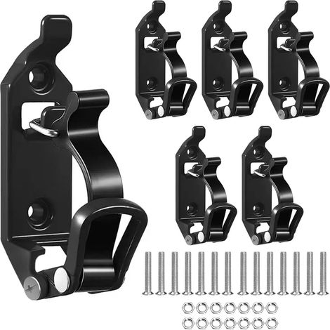 6 Piece Excavator Brackets for Roof Racks, Excavator Brackets for Roof Racks, Metal and Rubber Roof Clamps with 14 Screws and 14 Nuts, for Luggage Racks, Trucks, Boats and Tools (1/5)