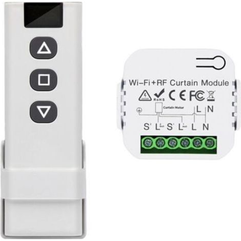 Houhence – Interrupteur sans fil pour volets roulants – Télécommande RF 433 MHz – Portée 100m – Compatible moteurs AC 110-240V – Installation facile (1/5)