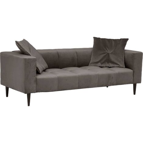 Sofá Indra - 3 plazas - terciopelo - gris - Atmosphera créateur d'intérieur (1/3)