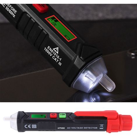 Digitales 12-1000V Wechselspannungsmessgerät, berührungsloses Messgerät, stiftbetriebenes elektrisches Messgerät (1/5)