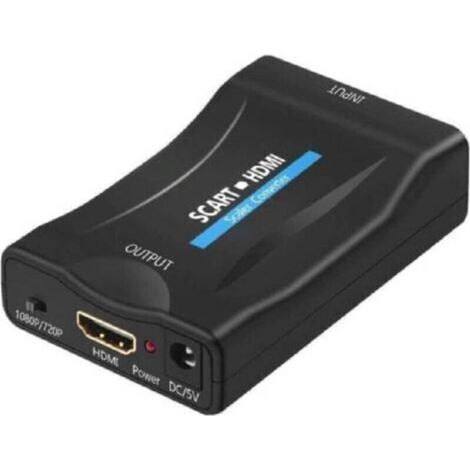 Convertisseur péritel vers HDMI, adaptateur péritel vers HDMI, convertisseur audio vidéo, prend en charge la sortie HDMI 720/1080p pour téléviseur, décodeur, magnétoscope, VHS, Xbox, PS1, PS2, PS3, Wi (1/5)