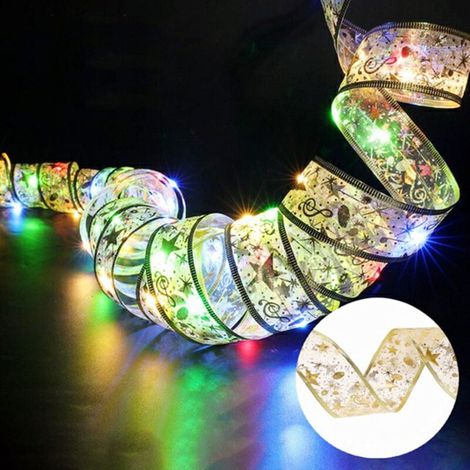 Guirlandes lumineuses de Noël, 4 m, décorations pour sapin de Noël, Nouvel An, fête, tonnelle de mariage, décorations pour sapin de Noël, décoration de voile (lanterne dorée)