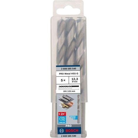 PRO Trapano a spirale HSS-G, 12,3 x 101 x 151 mm, set da 5 pezzi (1/3)