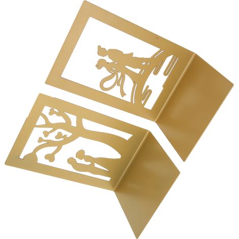 Séparateur de Livres en Métal Antidérapant, Organisateur de Bibliothèque, Décoration de Bureau Artisanale (Support pour Fleurs et Objets) (1/5)