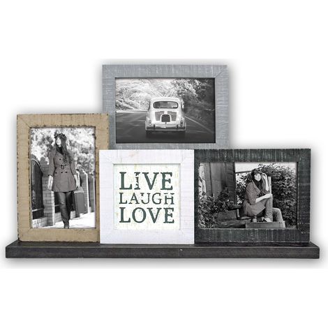 Zep S.r.l. TY480 - Cornice Multipla in Legno, 4 Foto, Motivo: Gesù, Beige/Grigio/Nero/Bianco (1/3)