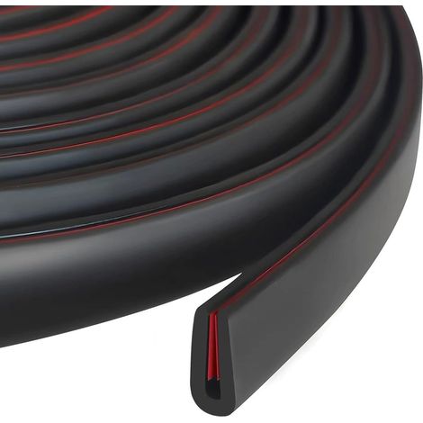 Rubber Edge Trim, Car Door Edge Protector Self Adhesive Flexible U Shape Edge Protector for Metal Cutting Edge Size 1mm Fit 0-2mm 3.1m (1/5)