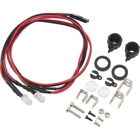 Phare rond pour voiture RC, base réglable, éclairage blanc en plastique, faible consommation, compatible avec les modèles RC. (1/5)
