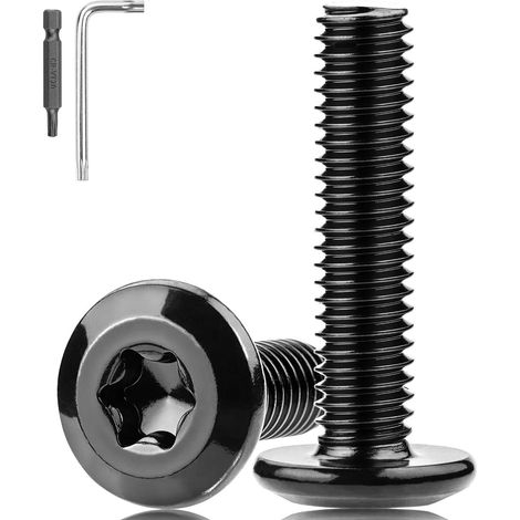 25 Pièces Vis Noir M4x30 mm Boulon M4 Boulons à Hexagonale Vis convient Aux Appareils Les Meubles à la Maison Machines Avec clé Torx Avec Clé à Tête de Tournevis (1/5)