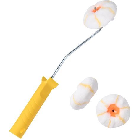 Rouleau D'angle 40 cm, Rouleau de Peinture D'angle 10 cm (1 Cadre de Rouleau de Peinture + 3 Rouleaux de Rechange), pour une Utilisation dans Diverses Peintures (1/5)