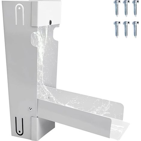 Recuperateur d Eau de Pluie pour conduits rectangulaire de 3-4 Pouces, Ensemble de collecteur Eau de Pluie, Raccord PVC, Récupérateur d'eau pour Descente de gouttière (1 Kit) (1/5)