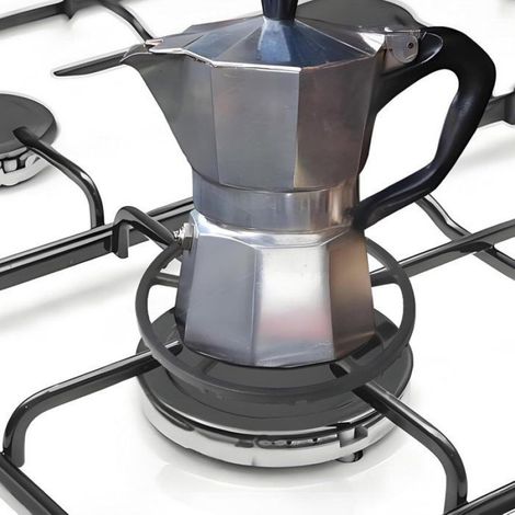 Support pour réchaud à gaz en fonte, anneau antidérapant, concentrateur de flamme, compatible petites poêles et cafetières Moka (1/5)