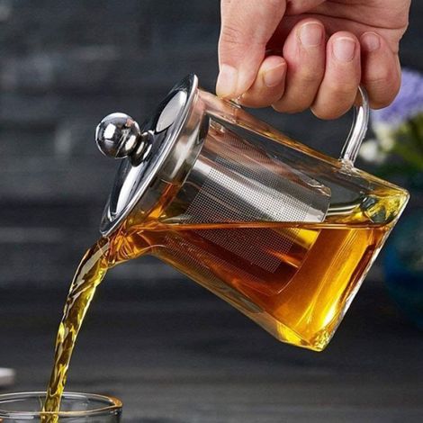 Théière Théière en verre 350 ml Passoire inox amovible (350 ml) (1/5)