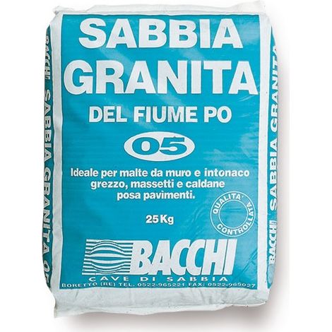 Sabbia silicea granita mm. 0-5 Kg. 25