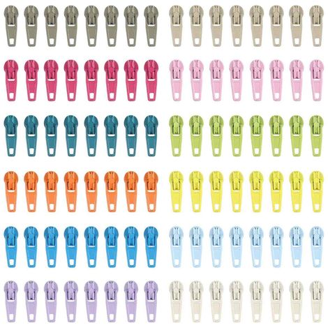 Cursor Cremallera - Metal - 3 - 96 Unidades - Para Ropa Maletas y Manualidades (1/5)