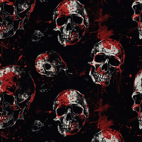 Tela decorativa para exteriores Oxford - Motivo de calavera I DX4716 (1/5)