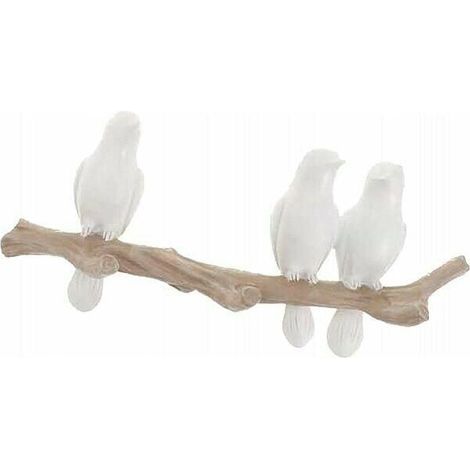 VURAHOME - Patère, design oiseau sur arbre Patère Patère Patère Patère murale Patère Patère Ornamental-3 oiseaux
