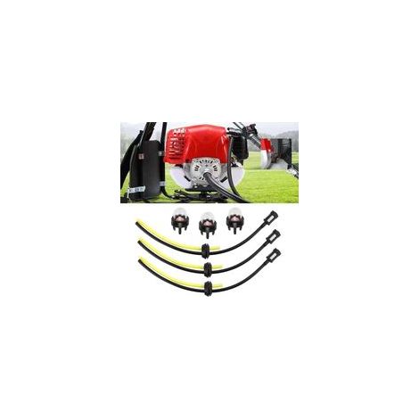 3 PCS Tuyau Essence Debroussailleuse Filtre à Essence Debroussailleuse Tuyau Carburateur Debroussailleuse Durite Essence Debroussailleuse avec 3 PCS Ampoules d’Apprêt pour Tondeuse à Gazon