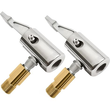 2 Piezas Adaptadores de Válvula para Coche de 8 mm, Conector de Palanca de Aire, Adaptador de Válvula de Neumático Universal, Válvula de Aire Duradera para Bicicletas, Motocicletas y Automóviles (1/5)