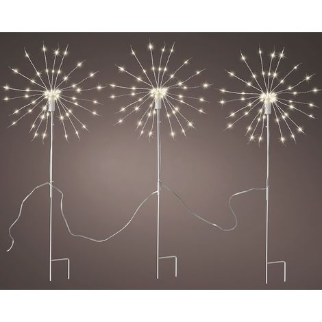 Estaca microled en forma peluso parpadeante para exterior ø25 x 45 cm (1/2)