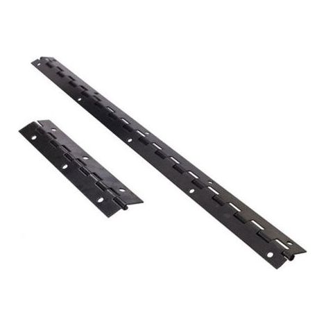 Lot 4 charnières piano inox noires 300x30x1mm, 48 vis incluses, pour portes armoires, bateaux, meubles (1/5)
