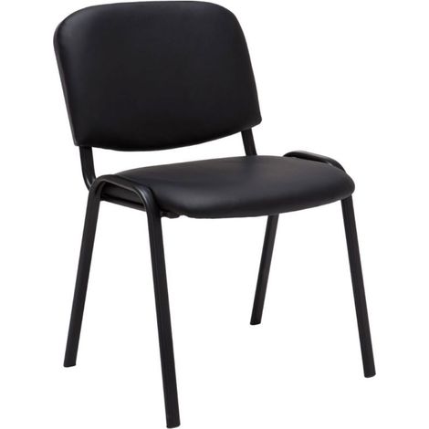 Sillas de escritorio - Pack 4 Sillas Ofis Polipiel - Negro