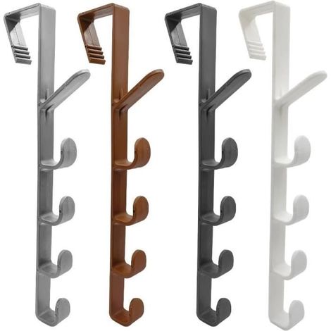 Patère - Non spécifié - 4 Pcs - Plastique PP - Couleurs variées - Design contemporain (1/4)