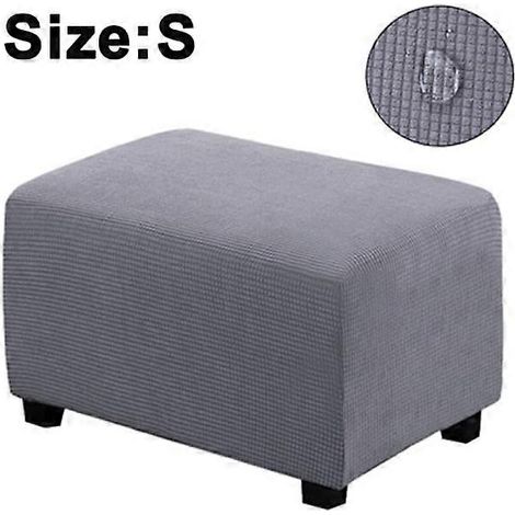 Housse extensible pour pouf, facile à vivre, rangement, protection des meubles, forme rectangulaire flexible (1/5)