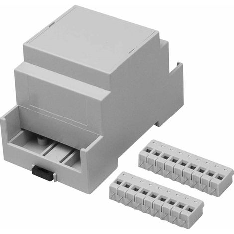 Kit de boîtier rail DIN RS PRO Murs/côtés étendus, Dimensions 53.4 x 90 x 58mm 2 pôles ( Prix pour 1 ) (1/2)