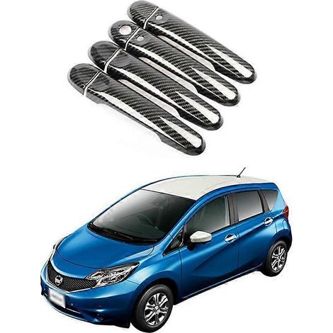 Passend für Nissan Note E12 (Baujahre 2013–2019), Türgriffabdeckung, Türgriff-Karosseriedekoration – Türgriff in glänzendem Schwarz (1/5)