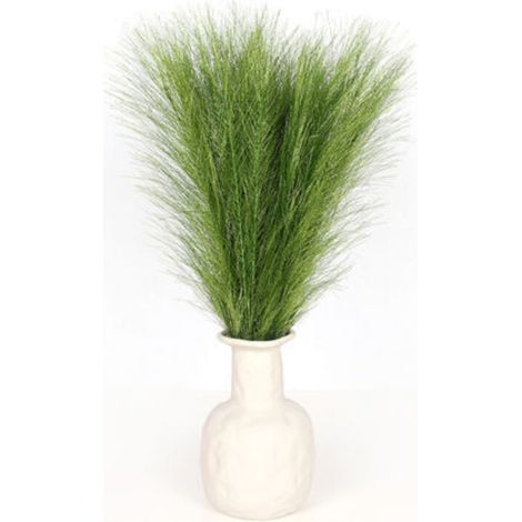 Herbe de la pampa artificielle, 5 tiges, 45 cm, petite imitation de roseau duveteux pour garnir vases, compositions florales, salon, cuisine, mariage, bureau, style bohème