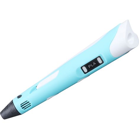 Kit stylo d'impression 3D avec filament PLA, câble de données USB et base, jouet d'artiste, bleu anglais (1/5)