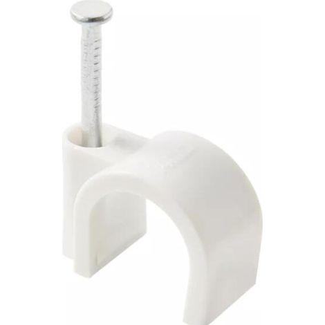 Support de câble rond, diamètre 12 mm, blanc, lot de 25. POLMARK (1/3)