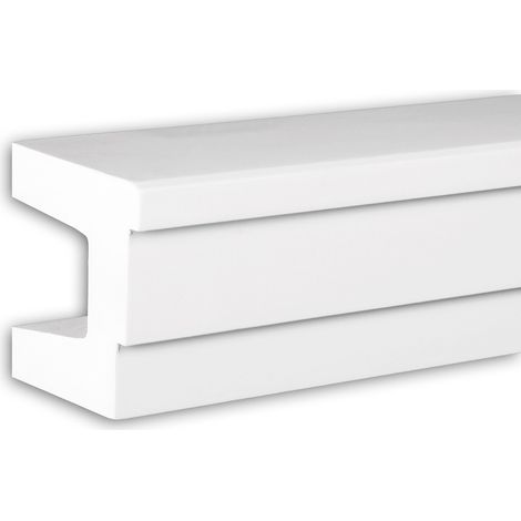 Architrav 434101 Profhome Fassadenprofil Stuckleiste Außenstuck Modernes Design weiß 2 m
