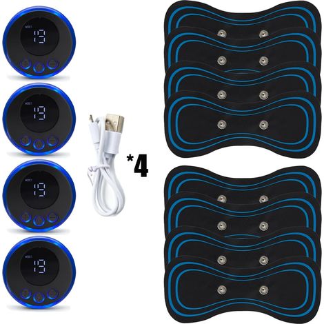 Appareil de massage cervical électrique rechargeable EMS, patch de massage des vertèbres cervicales pour soulager les douleurs musculaires, support dropshipping03277-AquaForge