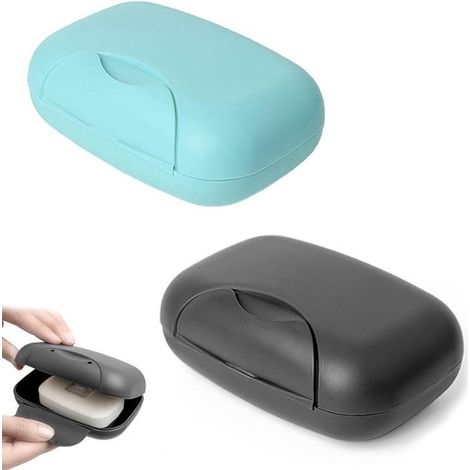 Jabonera con tapa, impermeable, portátil, para viajes - Jabonera sólida para ducha de interior y exterior con tapa (1/5)