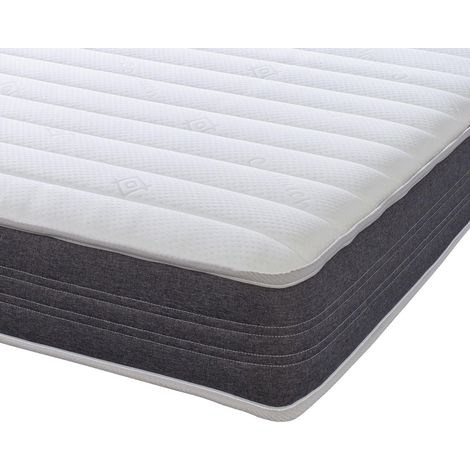 Extreme Comfort Sirocco Airflow Grey 18cms Deep Hybrid Spring & Memory Fibre Mattress, 3ft Single (3ft x 6ft3, 90cm x 190cm) (1/5)
