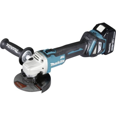 Meuleuse d'angle sans fil Makita DGA511RTJ 125 mm + 2 batteries, + chargeur, + mallette 18 V 5 Ah (1/5)