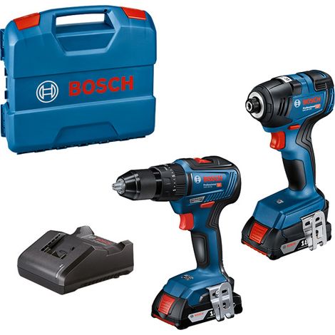 Bosch PRO Combo Kit 18V kit: GSB + GDR + 2 x GBA 2.0 Ah + GAL L-Case 0615990M72