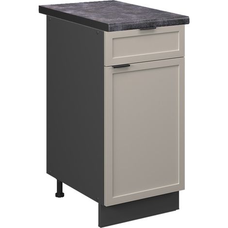 Meuble cuisine Fame-Line, GrisBeige, 40 cm , PT Anthracite, Vicco (1/5)
