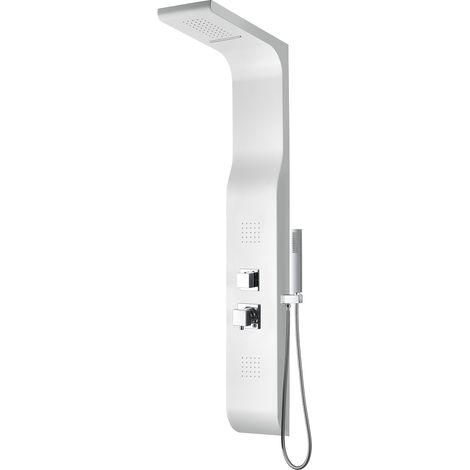 Columna de ducha hidromasaje abs blanco con mexclador mod. Marmore (1/2)