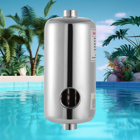 Échangeur de chaleur pour piscine Échangeur de chaleur pour bassin de baignade Échangeur de chaleur pour piscine 28Kw Chauffage de piscine Réchauffeur de piscine en acier inoxydable Échangeur de (1/5)