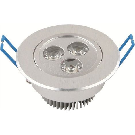 Trade Shop - Spotlight 3 Led 3 W Incorporado Con Luces De Primavera Redondas Frío O Luz Caliente - (1/5)