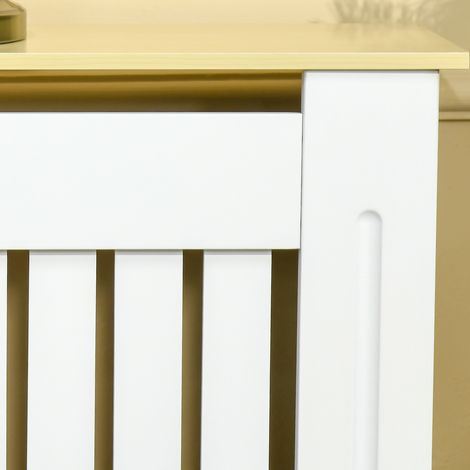 Cache-radiateur en MDF blanc pour salon, chambre ou couloir, 78 x 19 x 83 cm