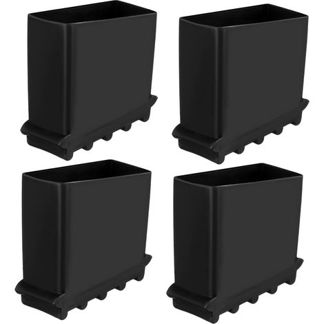 Lot De 4 Couvre-Pieds D'Escabeau Antidérapants En Caoutchouc Avec Motif Chevrons Protection Épaisse Pour Échelles Pliantes Accessoires De Sécurité Bricolage (1/5)