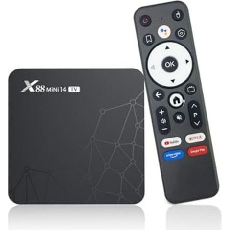 Android TV Box RK3518, procesador de cuatro núcleos, 4K HDR10, Wi-Fi 6, Bluetooth 5.2, control por voz.