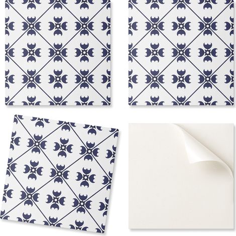Juego de baldosas de vinilo con estampado geom茅trico elegante de 20x20x20 cm.
