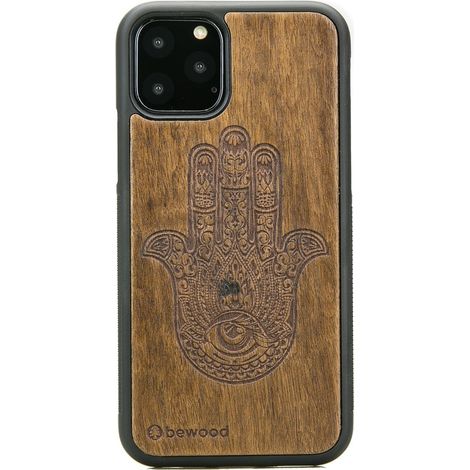 Holzhülle für iPhone 11 PRO Hamsa Imbuia (1/3)